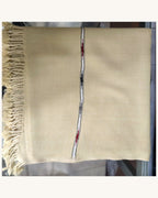 Men's Sand Beige Shawl with Center Woven Stripe — original view 04, full image in consistent 4:5 framing