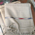 Men's Soft Grey Shawl with Linear Border Detail, product detail 7